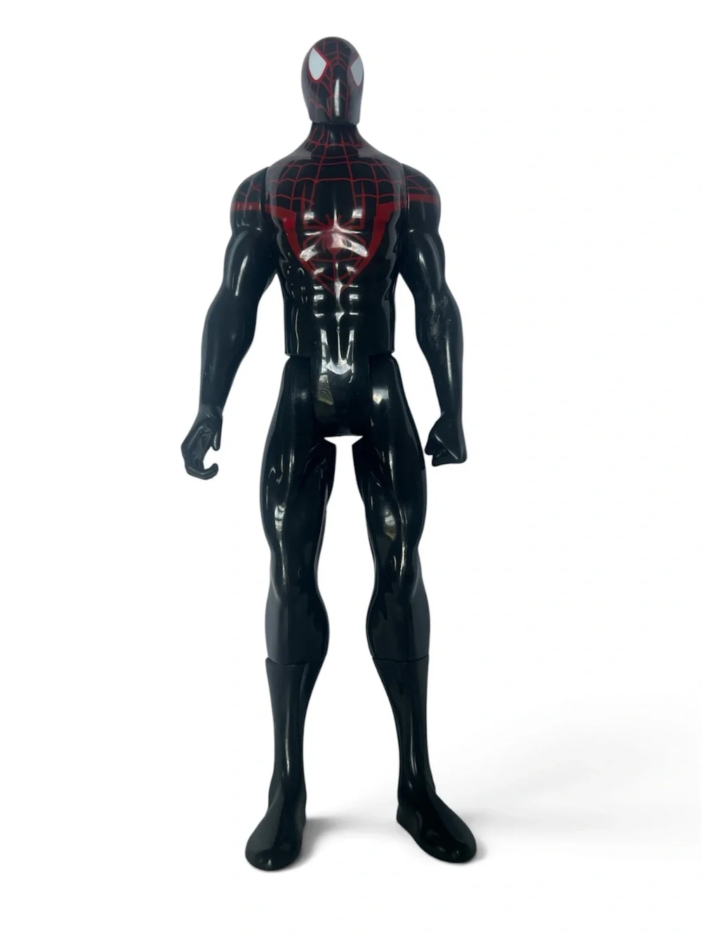 Men's Black & Red Swim Brief - Spider Web Design
